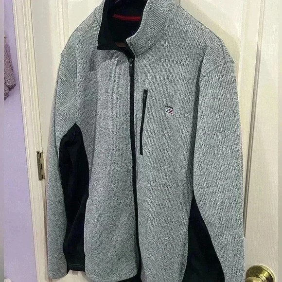 Chaps Men’s XL Fleece Lined Full Zip Sweater - Picture 3 of 9